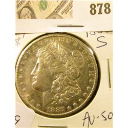 Morgan $ 1887-S  AU-50