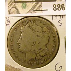 Morgan $ 1891-S  G