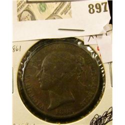 1861  Jersey 1/13 shilling XF+  NGC price guide is $85 in XF