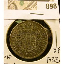 1933 New Zealand Half Crown XF  NGC price guide $45