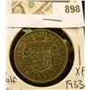 Image 1 : 1933 New Zealand Half Crown XF  NGC price guide $45