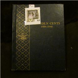 1909-1940 Whitman Deluxe Lincoln Cent Book, 76 different dates  G - VF