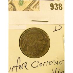 Buffalo Nickel 1917-D  Surface Corrosion VG details  tougher date