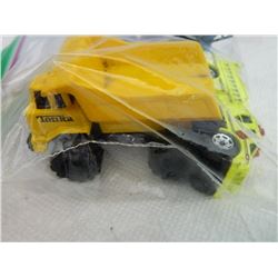BAG OF METAL TOYS - TONKA DUMP TRUCK, BF GOODRICH FIRE TRUCK & MORE- 4 TTL