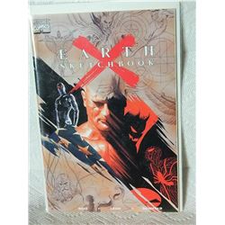 EARTH X SKETCHBOOK - 1999 - NEAR MINT - WITH BAG & BOARD