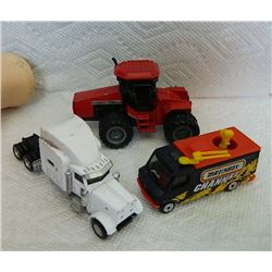 METAL TOYS - CASE INTERNATIONAL 9250 & MATCH BOX CHANNEL VAN & SEMI TRAILERS