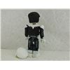 Image 2 : MINI FIGURE - BLACK & WHITE - WITH EXTRA HAIR
