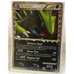 POKEMON COLLECTOR CARD IN PROTECTIVE SLEEVE - TYRANITAR STAGE 2 HOLO - 88/95