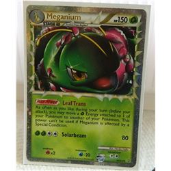 POKEMON COLLECTOR CARD IN PROTECTIVE SLEEVE - MEGANIUM STAGE 2 PROMO HOLO - HGSS08