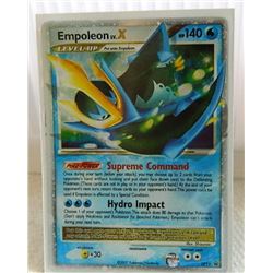 POKEMON COLLECTOR CARD IN PROTECTIVE SLEEVE - EMPOLEON LV.X HOLO - DP11