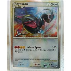 POKEMON COLLECTOR CARD IN PROTECTIVE SLEEVE - RAYQUAZA BASIC REVERSE  HOLO - SL10