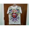 Image 1 : T-SHIRT - ED HARDY - WITH COLORED JEMS ATTACHED - "ED HARDY BY CHRISTIAN AUDIGER" - "LOVE KILLS LOVE