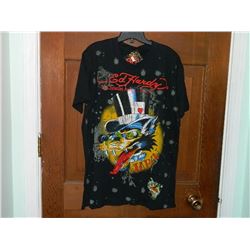 T-SHIRT - ED HARDY - WITH COLORED JEMS ATTACHED - "ED HARDY BY CHRISTIAN AUDIGER" - WOLF WITH LONG T