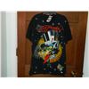 Image 1 : T-SHIRT - ED HARDY - WITH COLORED JEMS ATTACHED - "ED HARDY BY CHRISTIAN AUDIGER" - WOLF WITH LONG T