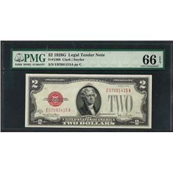 1928G $2 Legal Tender Note Fr.1508 PMG Gem Uncirculated 66EPQ