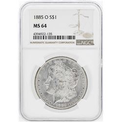 1885-O $1 Morgan Silver Dollar Coin NGC MS64