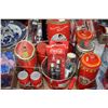 Image 1 : Collection of Coca Cola Tins; Salt/Pepper; Pail and Miscellaneous