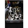 Image 1 : Flat with 8 Holstein Cow Salt, Pepper, Cream, Sugar, etc.