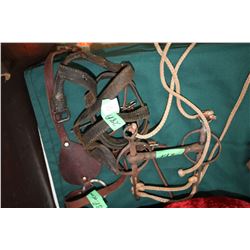 3 pcs. of Horse Related Head Gear - Halter, Bridle with Snaffle & Part of a Head Set