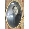 Image 2 : Women's Portrait in Metal Oval Convex Glass Frame