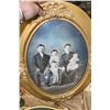 Image 2 : Family Portrait in a Wooden Oval Convex Glass Frame