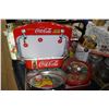 Image 1 : Coca Cola - 2 Magnetic Boards, a Clock & 2 Snacking Containers