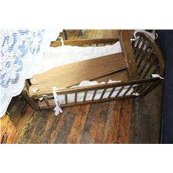 Wooden Doll Cradle