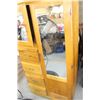 Image 2 : Maple Armoire with Mirrors on Front Doors