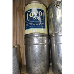 2 - 5 Gallon Shortening Tins