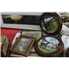 Image 1 : 6 Framed Prints, 2 Framed Horse Collector Plates