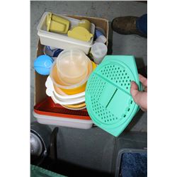 Box of Tupperware Containers