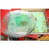 Image 1 : 2 Glass Serving Plates and a Serving Tray with a  Reverse Painting