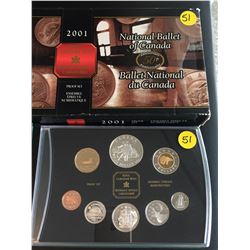 2001 Canada Proof Set, 50 Anniv.  National Ballet of Canada