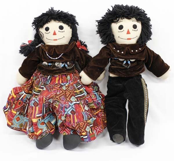 large raggedy ann and andy dolls