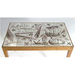 Table with tiles, sign. ABG-44, Ingrid Atterberg