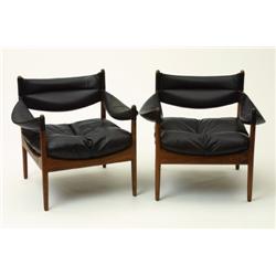 Chairs, 2 , palisander/skin