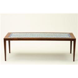 Table, palisander and tiles