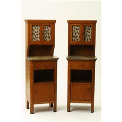 Bedside table, 2 , birch, jugend