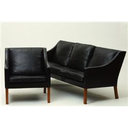 Soffa + pair of chairs, model 2207