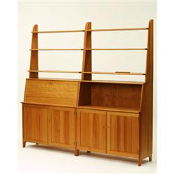 Bookshelf, pine, 2 section, Carl Malmsten