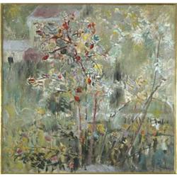 Oil, "Nyponbuske", Erik Gnista, sign. Gnista