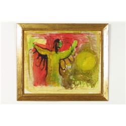 Gouache, Lennart Rosensohn, "Jonglör", 43x53