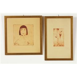 Etchings, 2 , Jules Schyl