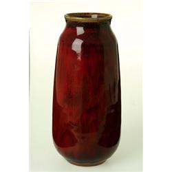 Vase, oxblood