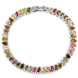 NATURAL Fancy Color TOURMALINE MARQUISE Bracelet