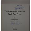 Image 2 : Kvederas: (Signed) The Alexander Hamilton: Web-Fed Press
