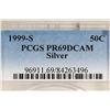 Image 3 : 1999-S SILVER KENNEDY HALF DOLLAR PCGS PR69 DCAM