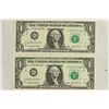 Image 1 : 2-2003-A $1 FRN'S LOW CONSECUTIVE SERIAL 'S UNC