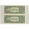 Image 2 : 2-2003-A $1 FRN'S LOW CONSECUTIVE SERIAL 'S UNC
