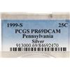Image 3 : 1999-S SILVER PENNSYLVANIA QUARTER PCGS PR69 DCAM